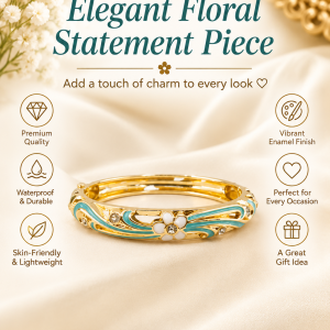 🍀Floral enamel bangle 🍀