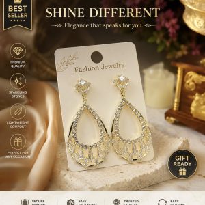 ✨ Crystal teardrop dangle earrings ✨