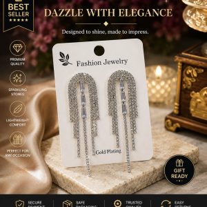 ✨Dazzling crystal tassel dangle earrings✨