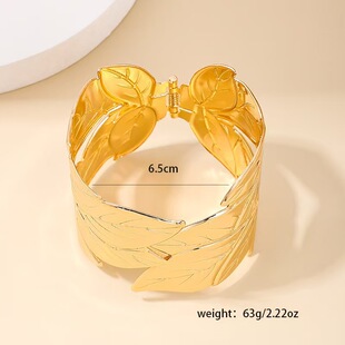 Gold Leaf cuff Bracelet - Image 2