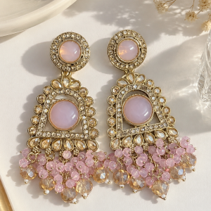 🌸Gulabi Noor Jhumka