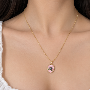 🌸 Pink Bloom Pendant Necklace