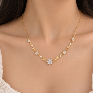 White Blush Garden Necklace