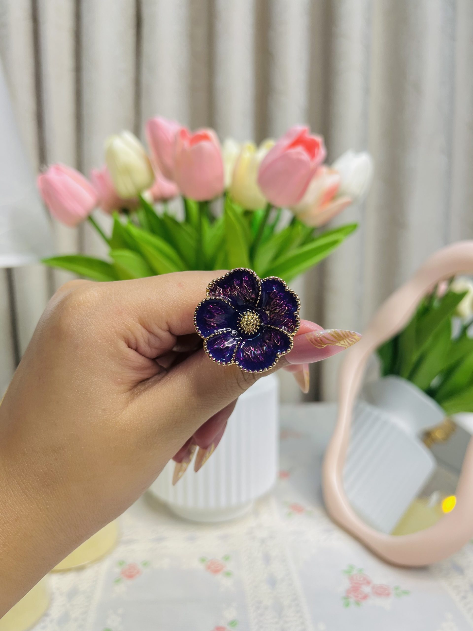 Vintage Floral Ring - Image 2