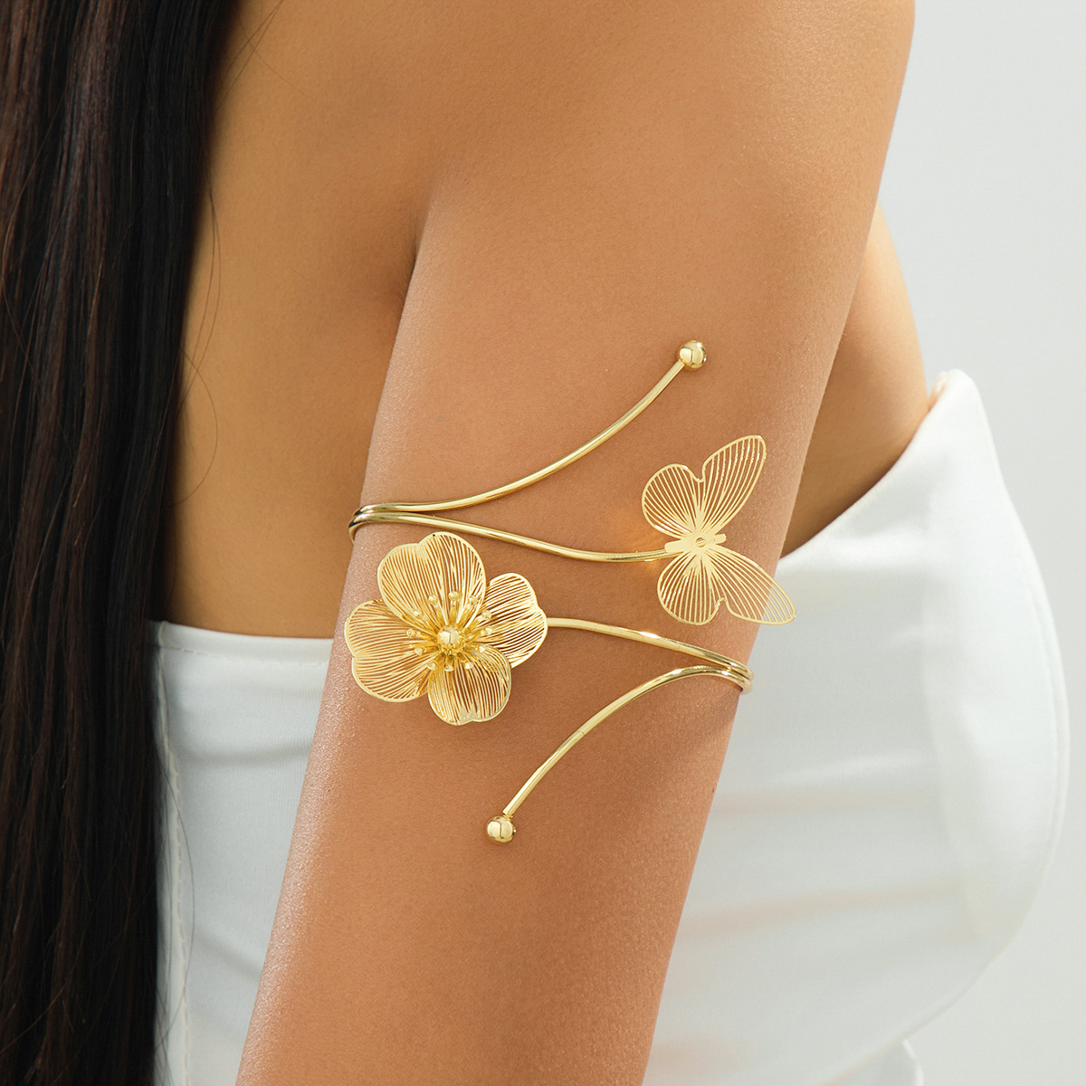 Floral Butterfly Arm Cuff