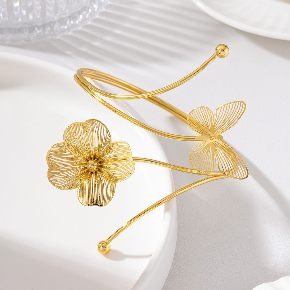 Floral Butterfly Arm Cuff - Image 2
