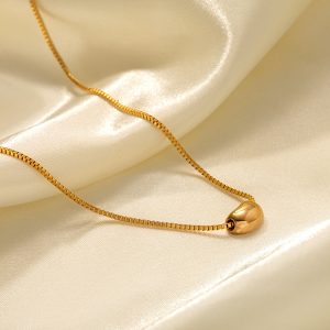 Golden Organic Drop Necklace