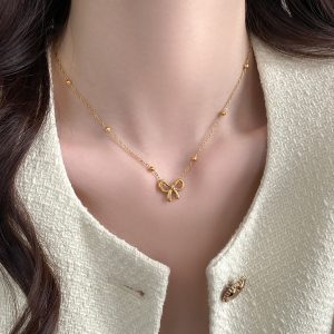 Bow Charm Necklace