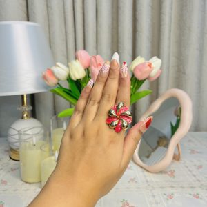 Vintage Bloom Statement Ring❤️